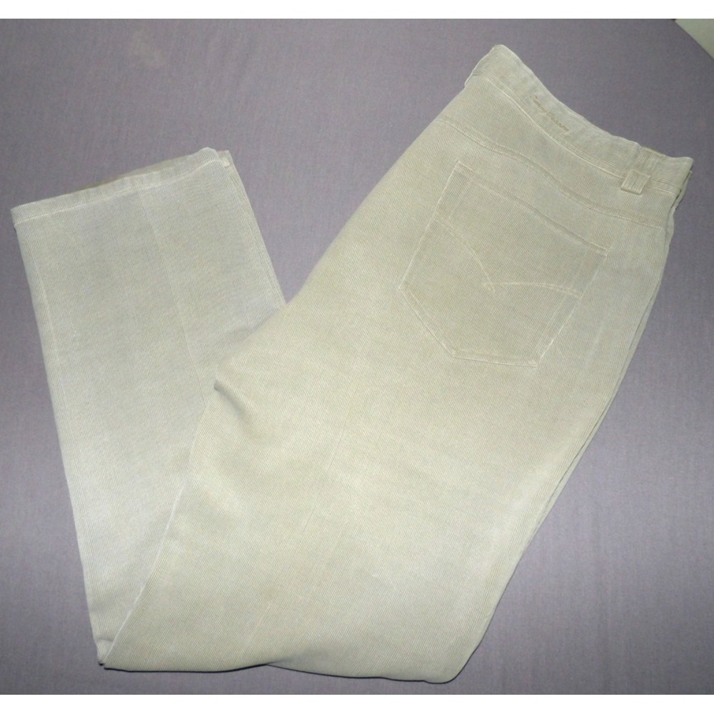 Tommy Bahama Silk/Cotton Straight Leg Khaki 5 Pocket Pants Men's 38 X 34